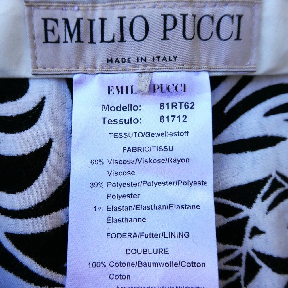 Emilio Pucci Italy Psychedelic Shorts Cheeky Zip Bar Clasp Fly Canvas Side Slits - Picture 9 of 10